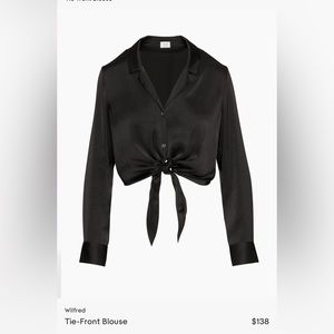 Wilfred Tie Front Blouse